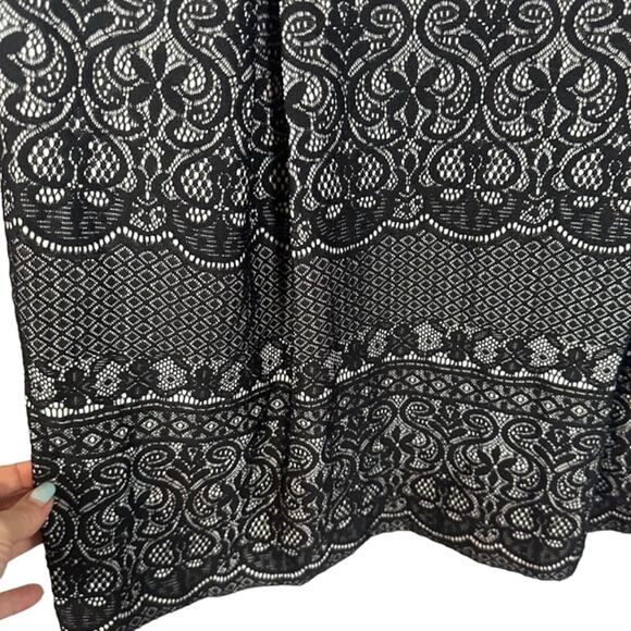 Eliza J Black Floral Lattice Sleeveless Formal Sheath Dress Women Sz 10 - Picture 7 of 12